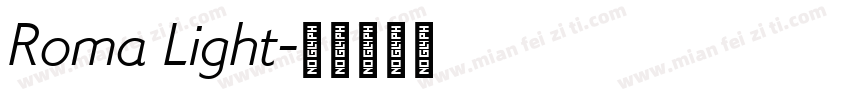 Roma Light字体转换